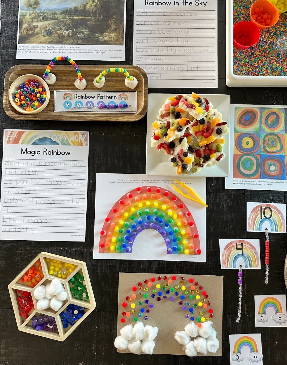 Rainbow Learning Unit for Preschoolers Instant Download - Curious Kids Lab