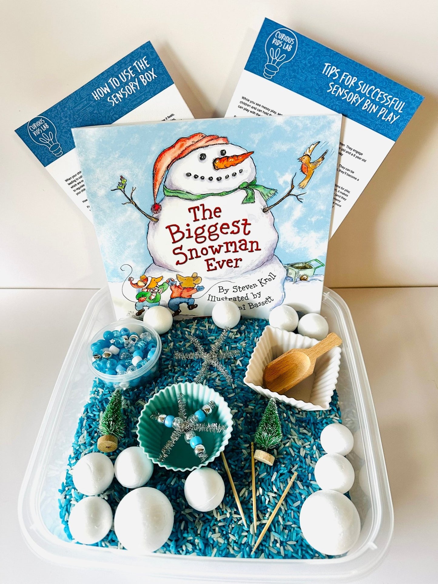 Snowman Sensory Box - Curious Kids Lab