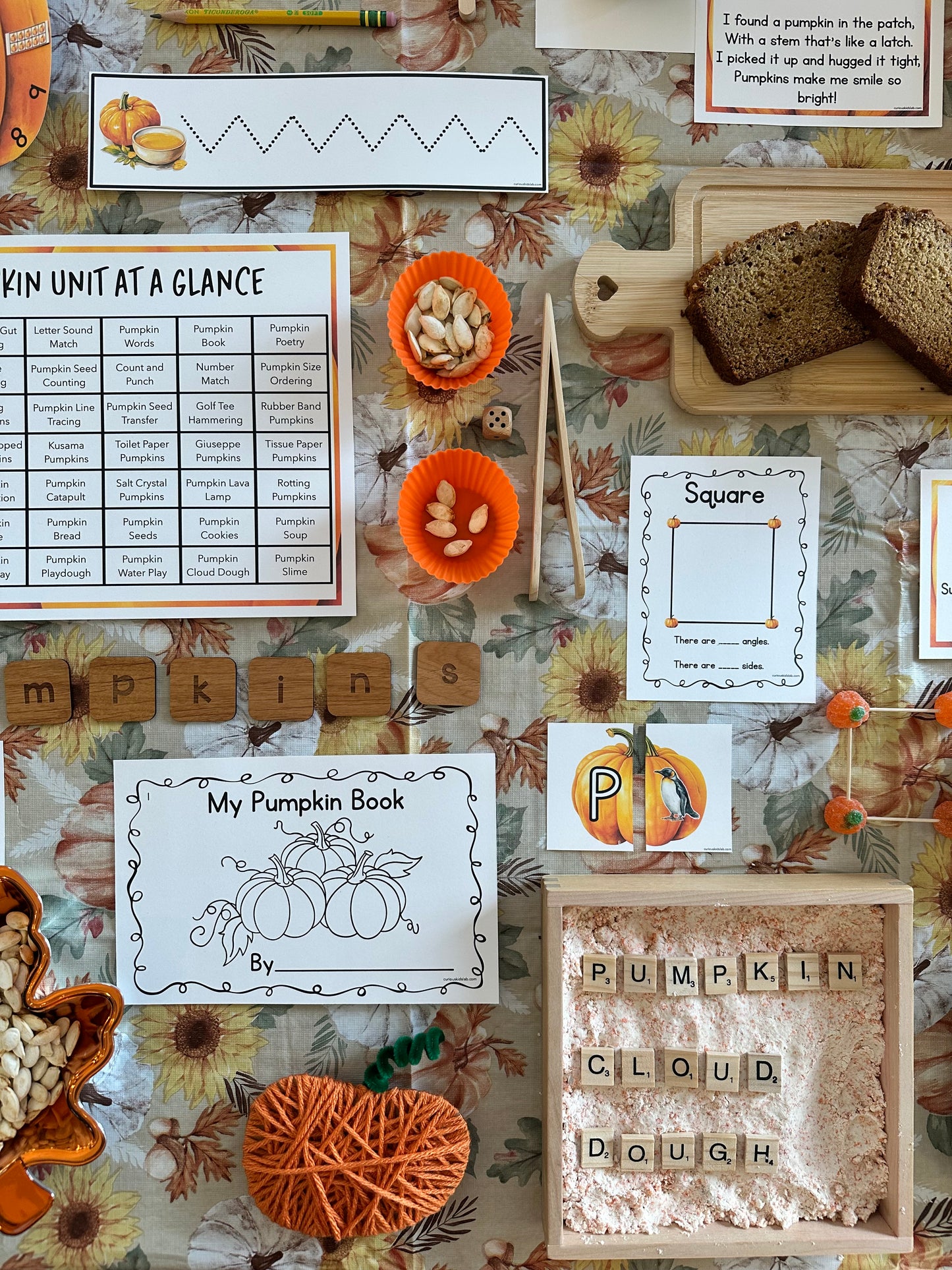 Pumpkin Preschool Curriculum - Instant Download