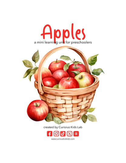Apple Preschool Curriculum - Instant Download