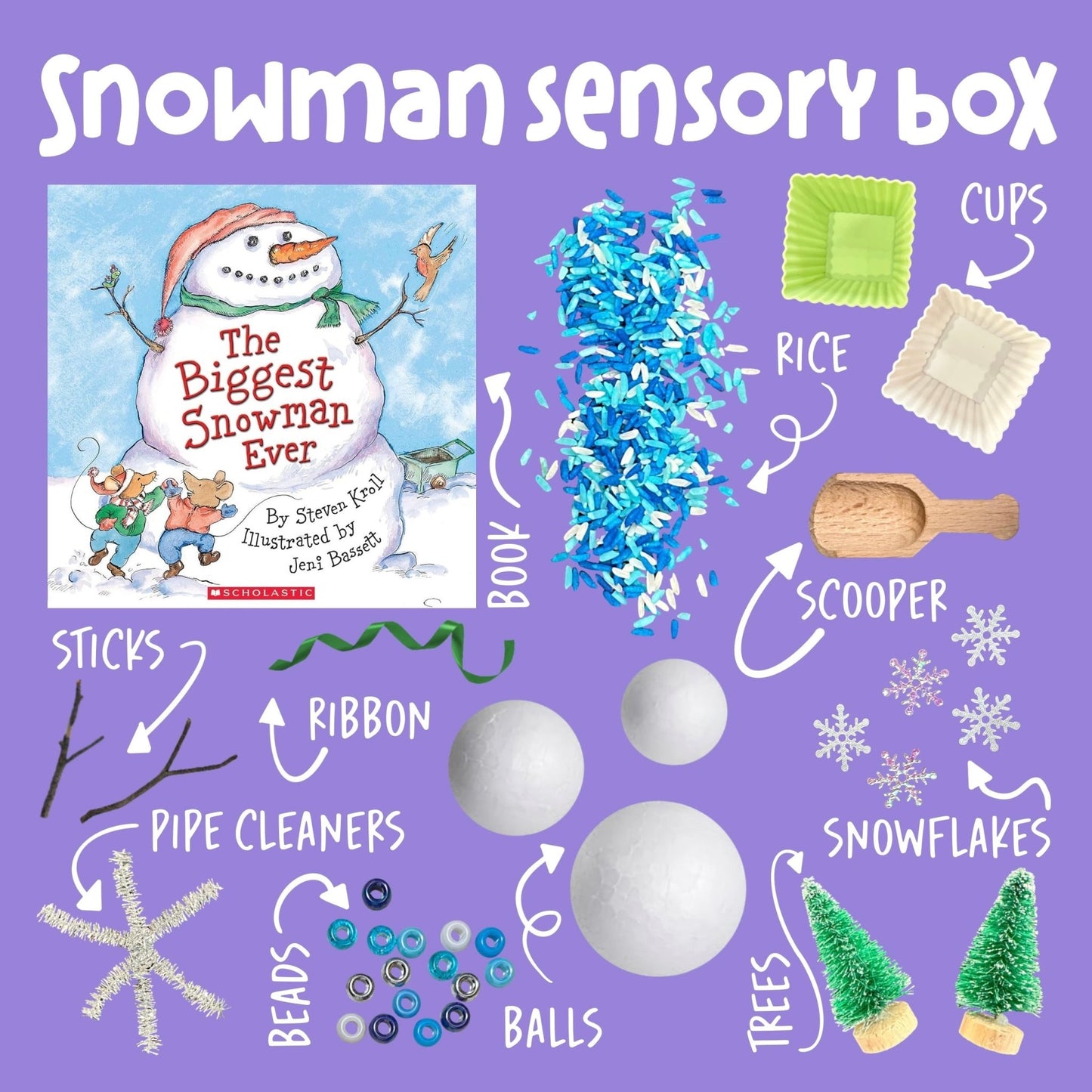 Snowman Sensory Box - Curious Kids Lab