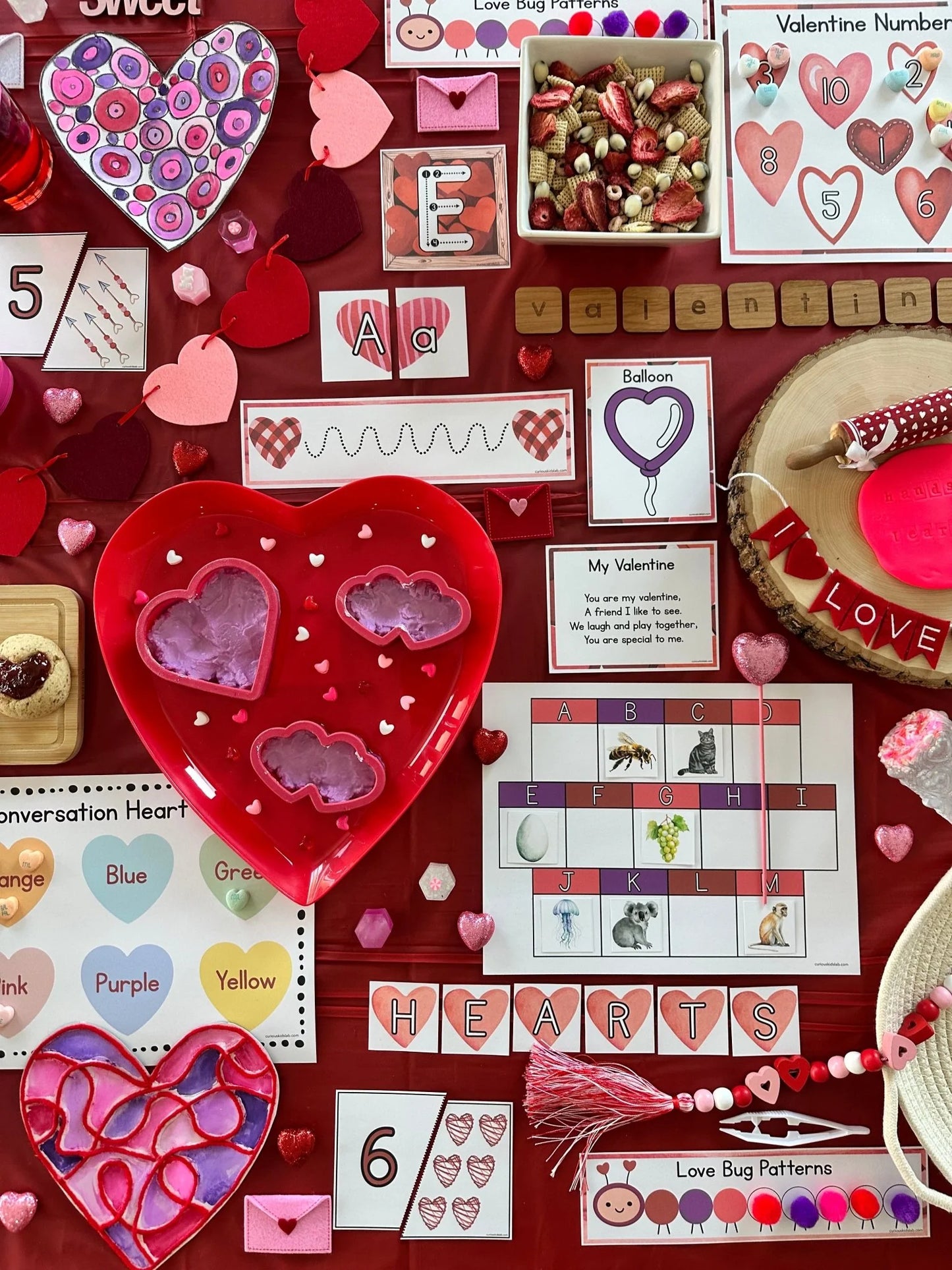 Valentines Day Preschool Curriculum - Instant Download - Curious Kids Lab