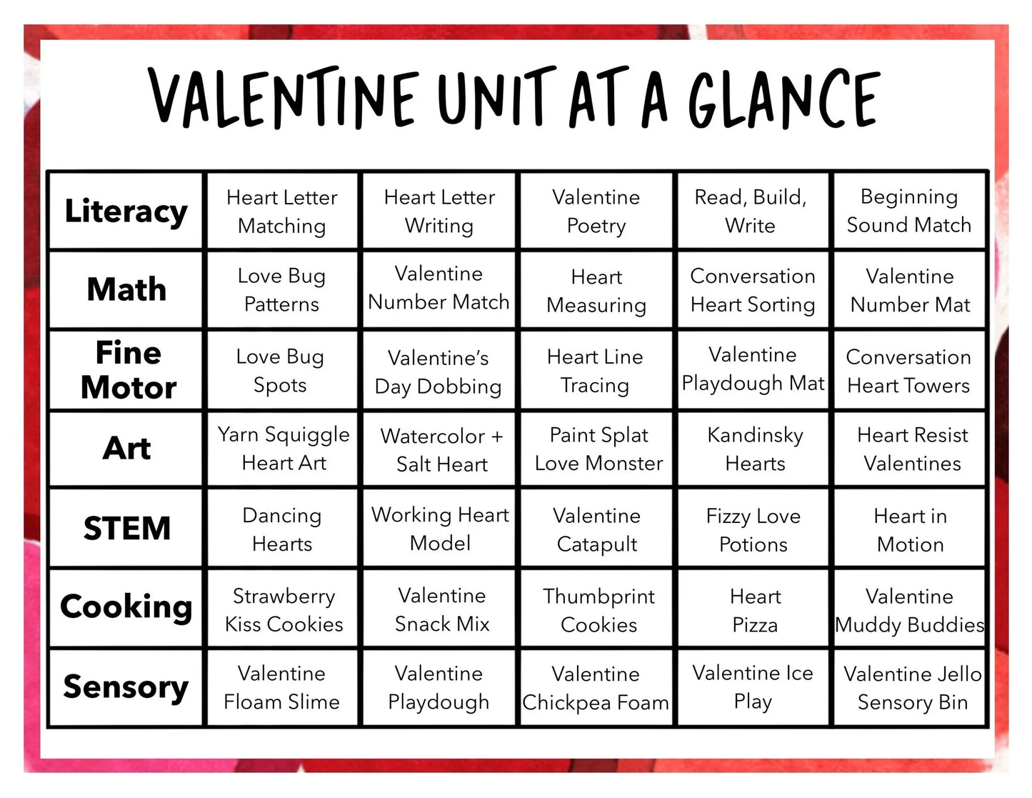 Valentines Day Preschool Curriculum - Instant Download - Curious Kids Lab