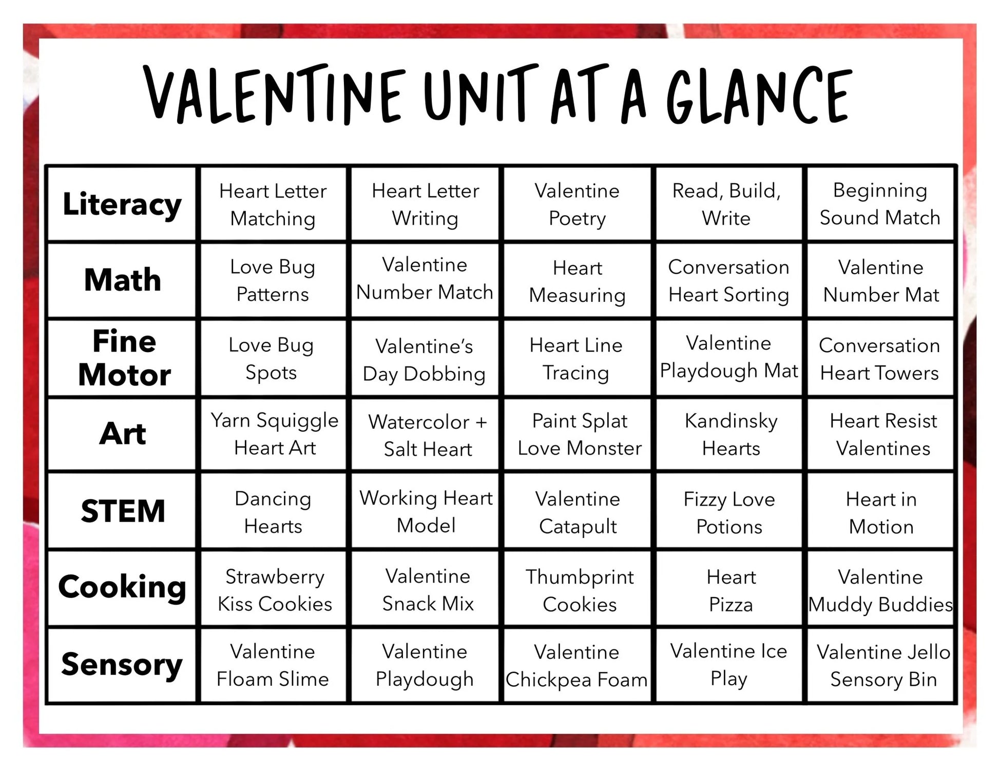 Valentines Day Preschool Curriculum - Instant Download - Curious Kids Lab