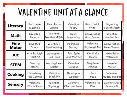 Valentines Day Preschool Curriculum - Instant Download - Curious Kids Lab